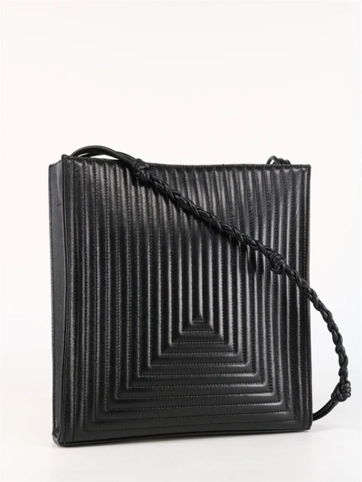 Shop Jil Sander Tangle Medium Bag Black