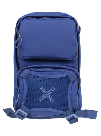 Shop Kenzo One Shoulder Backpack In Cobalt