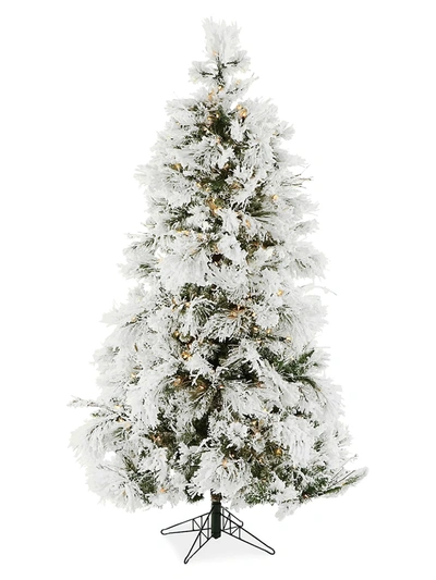 Shop Fraser Hill Farms 6.5-ft. Clear Led String Lighting Flocked Snowy Pine Christmas Tree