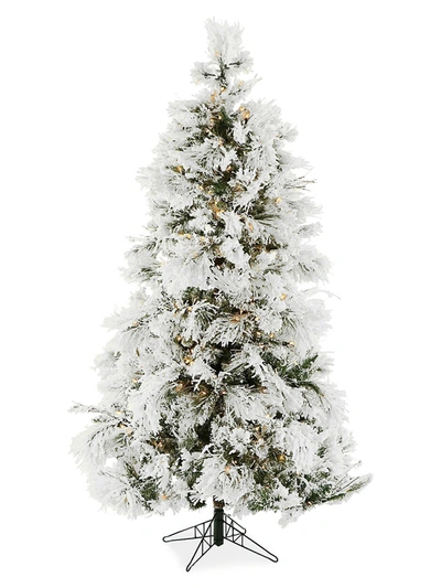 Shop Fraser Hill Farms 6.5-ft. Smart String Lighting Flocked Snowy Pine Christmas Tree