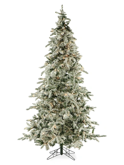 Shop Fraser Hill Farms 7.5-ft. Clear Led String Lighting Flocked Mountain Pine Christmas Tree