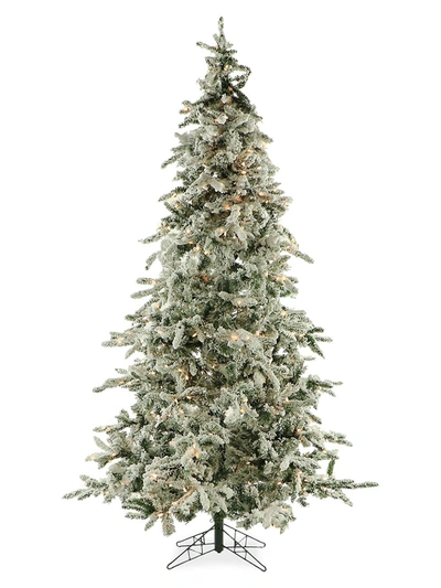 Shop Fraser Hill Farms 9-ft. Clear Led String Lighting Flocked Mountain Pine Christmas Tree