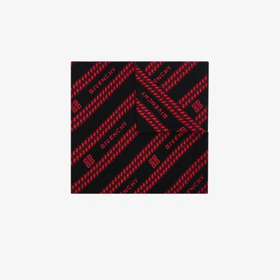 Shop Givenchy Red Chain Stripe Scarf