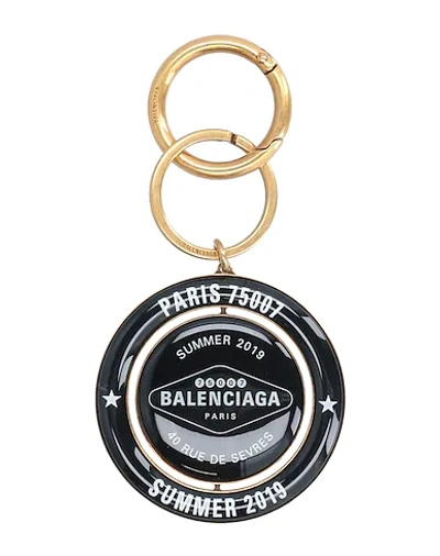 Shop Balenciaga Key Rings In Black