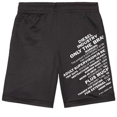 Shop Diesel Black Mesh Shorts