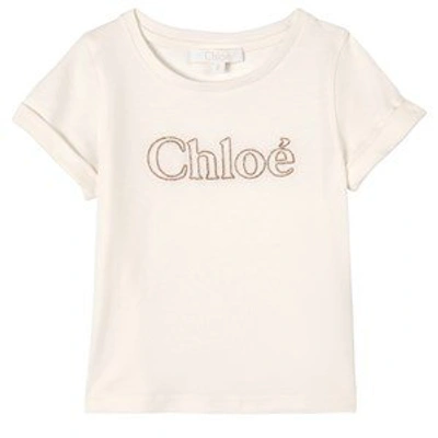 Shop Chloé White Branded T-shirt