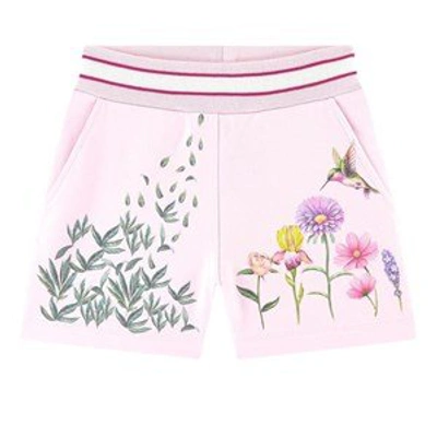 Shop Monnalisa Pink Floral Print Shorts