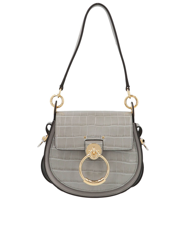 Chloé Small Tess Bag In Stormy Gray In Grey | ModeSens