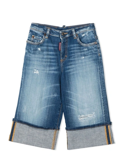 Shop Dsquared2 Blue Stretch-cotton Denim Jeans