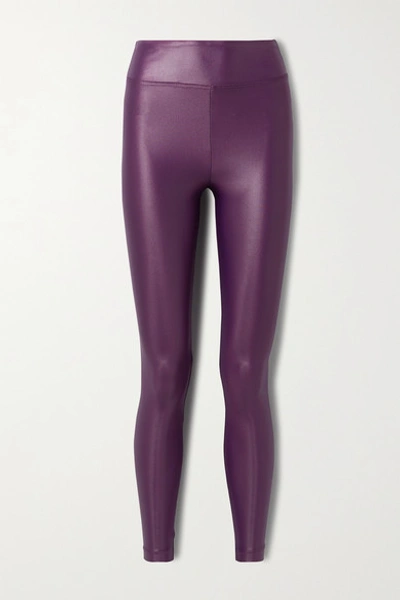 Shop Koral Lustrous Stretch Leggings In Purple