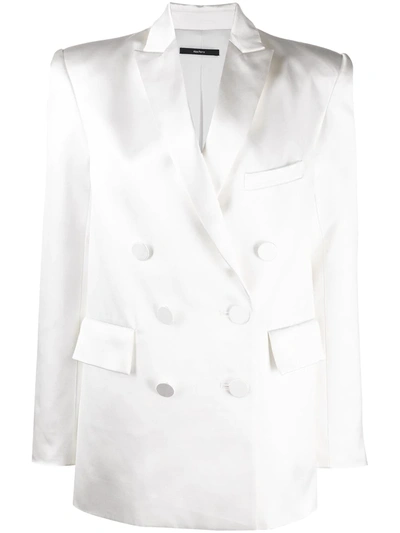 Shop Alex Perry Structured Double-breasted Blazer In White