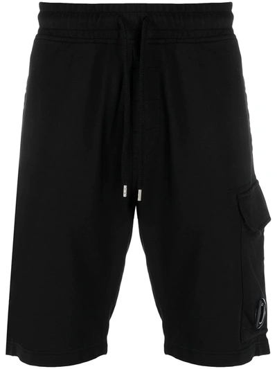 Shop C.p. Company Multi-pocket Drawstring Waist Shorts In Black