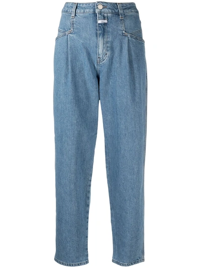 Shop Closed High Rise Tapered-leg Jeans In Blue