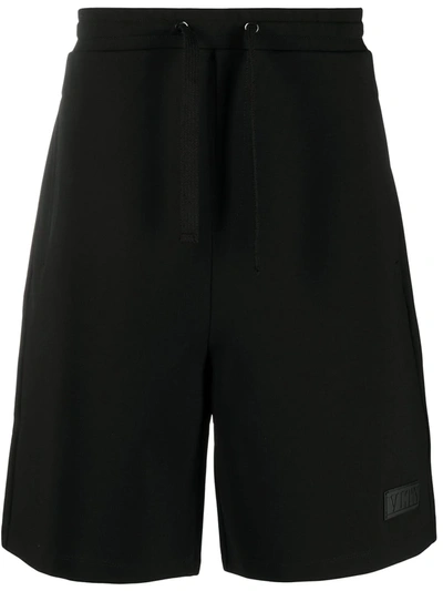 Shop Valentino Vltn Bermuda Shorts In Black