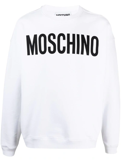 Shop Moschino Logo-print Sweatshirt In White