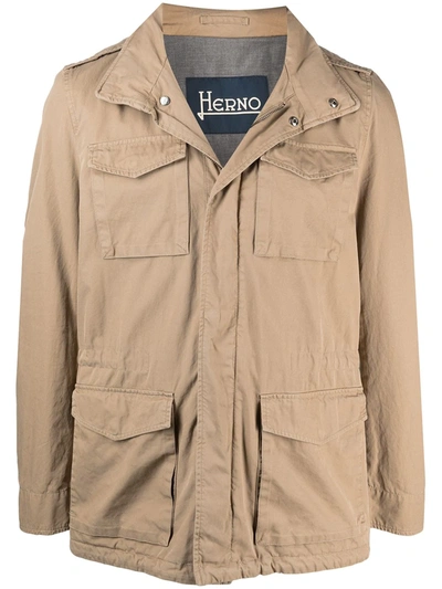 HERNO MULTI-POCKET MILITARY JACKET 