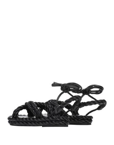 Valentino Garavani Woman Sandals Black Size 6 Leather In Black