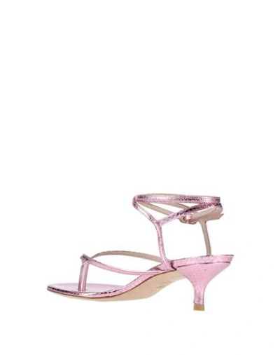 Shop Stuart Weitzman Toe Strap Sandals In Pink