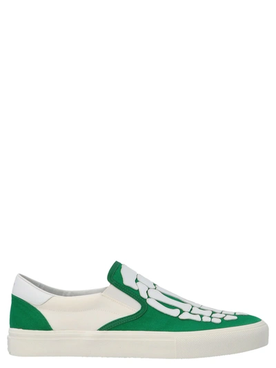 Shop Amiri Skel Toe Slip On Shoes In Green