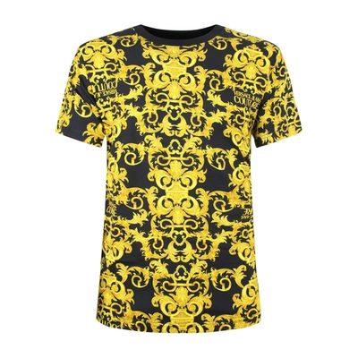 Versace Jeans Couture Baroque-print Short-sleeve T-shirt In Black | ModeSens