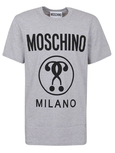 Shop Moschino T-shirt Logo In Fantasia Grigio