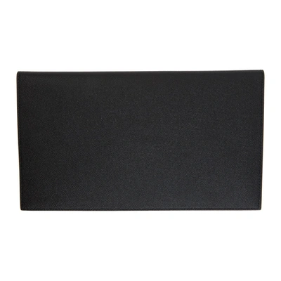 Shop Saint Laurent Black Uptown Envelope Pouch In 1000 Black