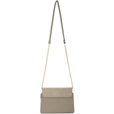 Shop Chloé Grey Mini Faye Bag In 23w Mottygr