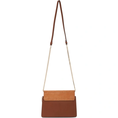 Shop Chloé Brown Mini Faye Bag In 236 Tobacco