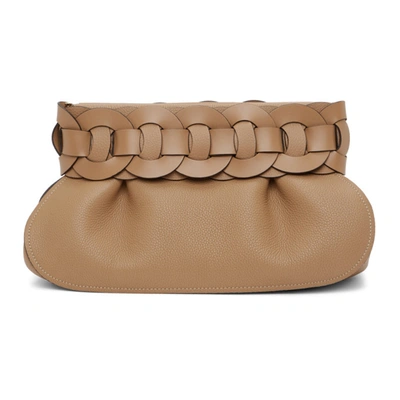 Shop Chloé Tan Darryl Clutch In 28n Cembrwn