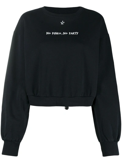 Shop Pinko No  No Party Sweatshirt In Black