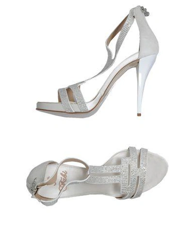 Shop Fabi Sandals In Light Grey