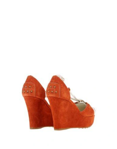 Shop Tod's Sandals In Rust