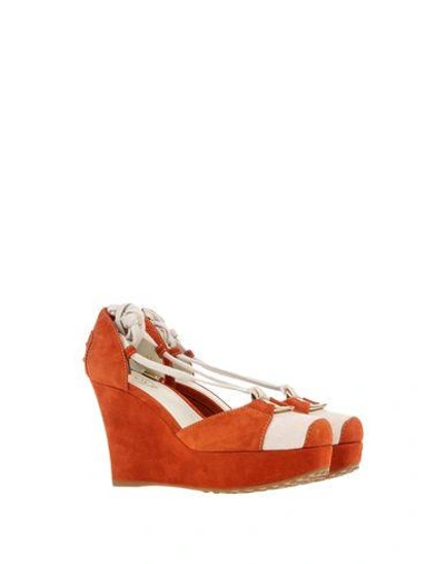 Shop Tod's Sandals In Rust