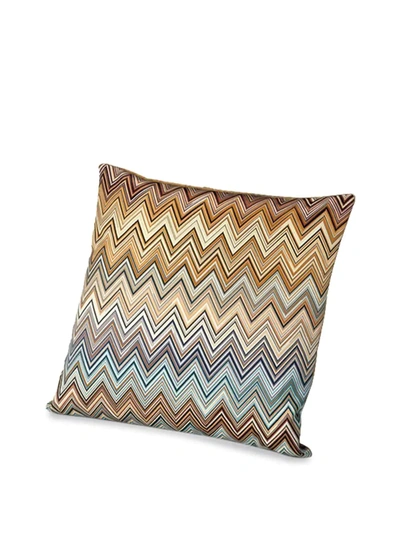 Shop Missoni Jarris Zig-zag Cushion In Neutrals