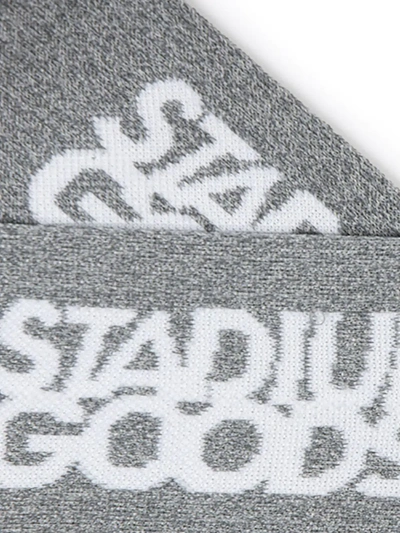 Shop Stadium Goods Logo "reflective" Crew Socks In Grey