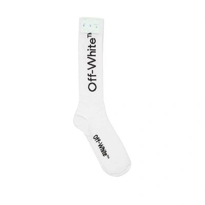 Shop Off-white Diag Mid Length Socks In White