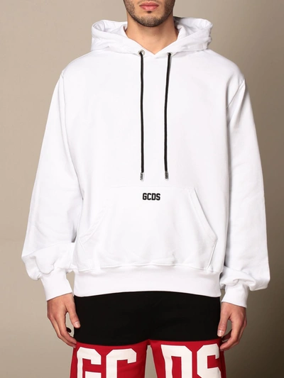 Shop Gcds Sweatshirt  Hoodie With Logo In White