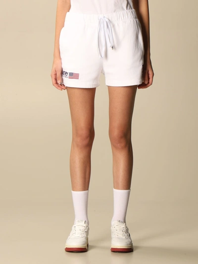 Shop Autry Shorts In Cotton In White