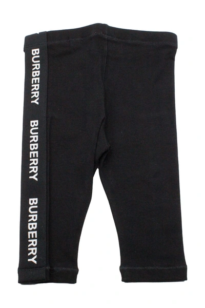 Shop Burberry Leggins Con Logo In Black