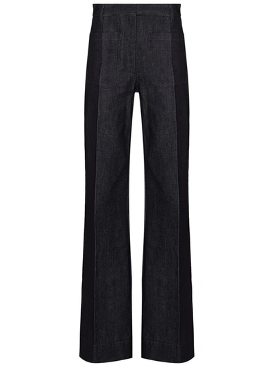 Shop Victoria Beckham High-waist Flared Jeans In Blue