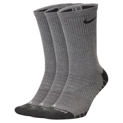 Shop Nike Everyday Max Cushioned Training Crew Socks (3 Pairs) (carbon Heather) In Carbon Heather,anthracite,anthracite