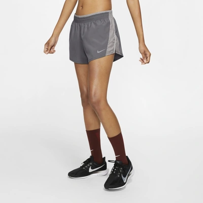 Shop Nike Women's 10k Running Shorts In Grey