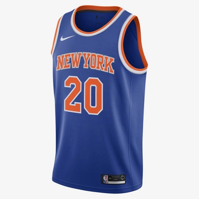Shop Nike Kevin Knox Knicks Icon Edition  Nba Swingman Jersey In Rush Blue