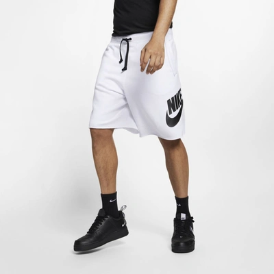 Shop Nike Sportswear Alumni Men's French Terry Shorts (white) - Clearance Sale In White,white,black,black