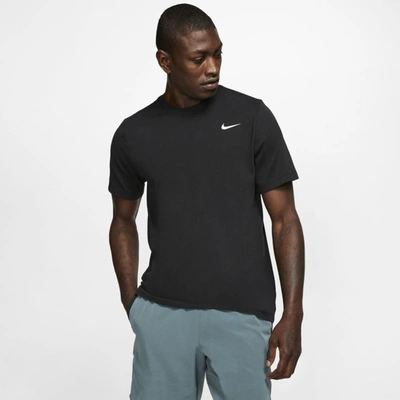 Shop Nike Men's Dri-fit Fitness T-shirt In Black