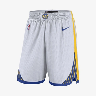 Shop Nike Golden State Warriors  Men's Nba Swingman Shorts In White