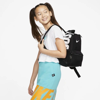 Shop Nike Brasilia Jdi Kids' Backpack (mini) In Black