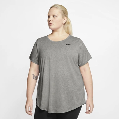 Shop Nike Dri-fit Legend Women's Training T-shirt In Dark Grey Heather,black