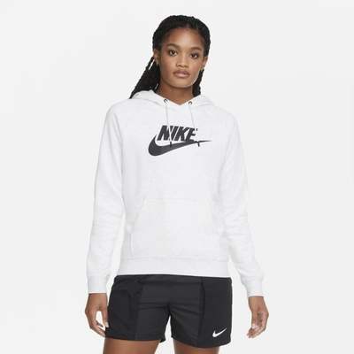 Shop Nike Women's  Sportswear Essential Fleece Pullover Hoodie In Brown