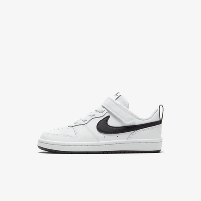 Shop Nike Court Borough Low 2 Little Kids' Shoes In White,black